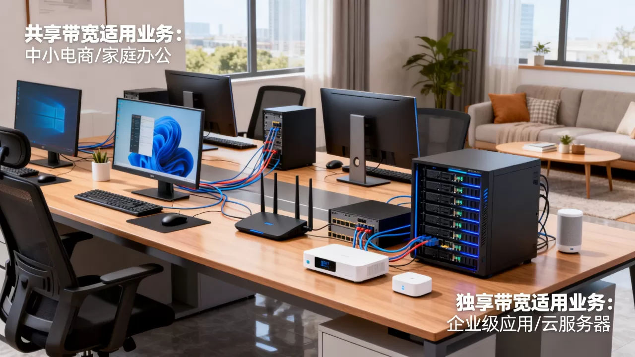 哪些业务适合贵阳共享带宽-哪些要用独享