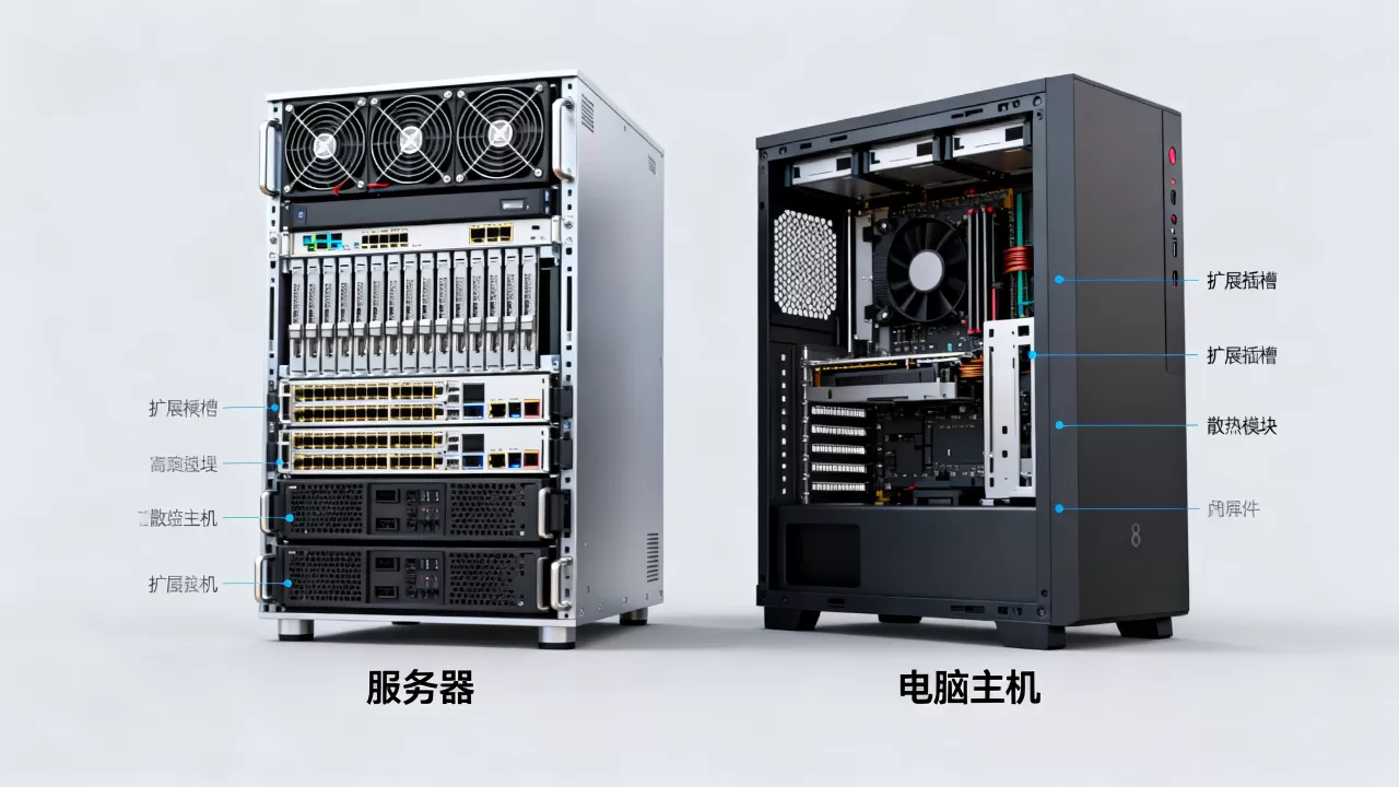 服务器是机箱还是电脑主机？，服务器和电脑主机区别？