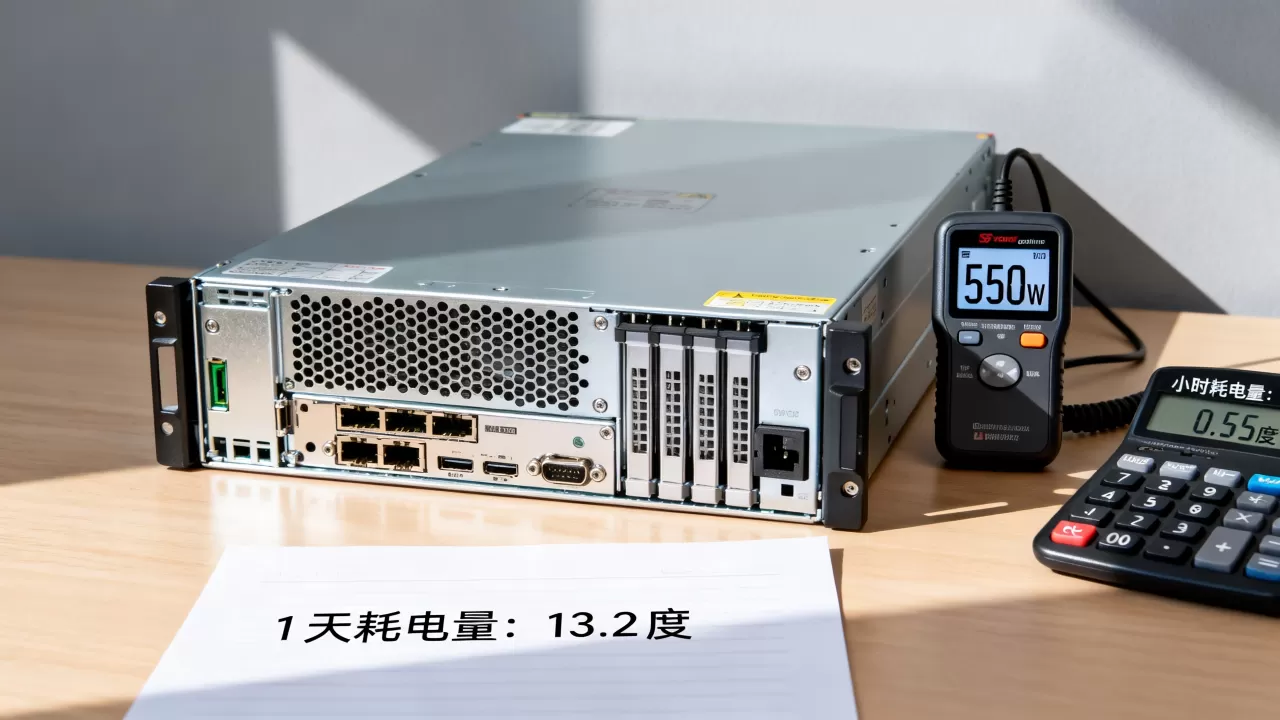 服务器550w一小时耗电多少？，一天多少度电？