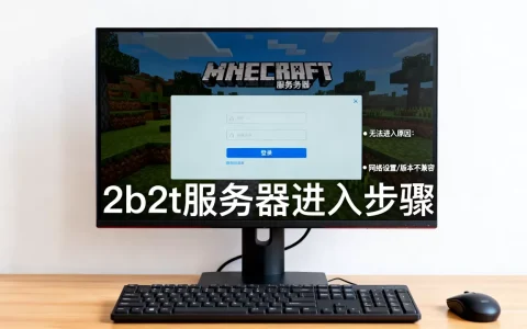 我的世界2b2t服务器怎么进入电脑，为什么进不去？
