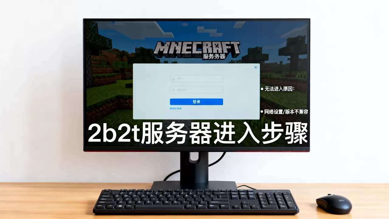 我的世界2b2t服务器怎么进入电脑，为什么进不去？