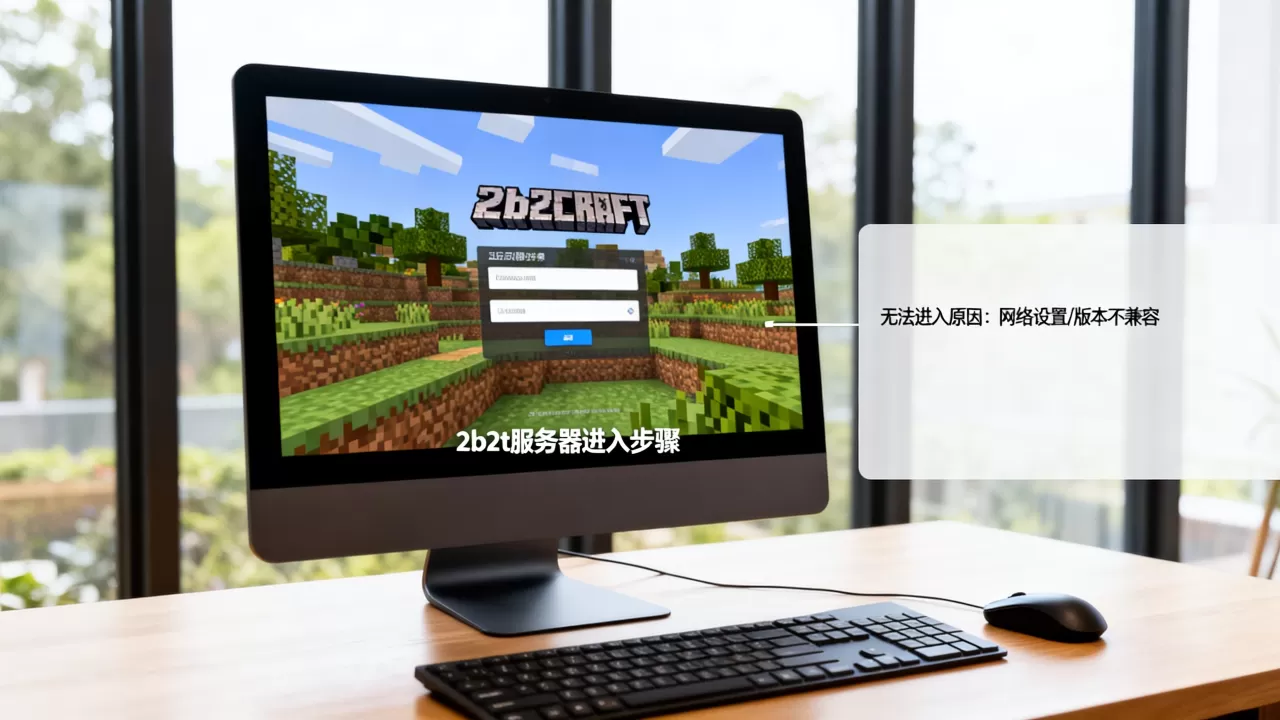 我的世界2b2t服务器怎么进入电脑，为什么进不去？