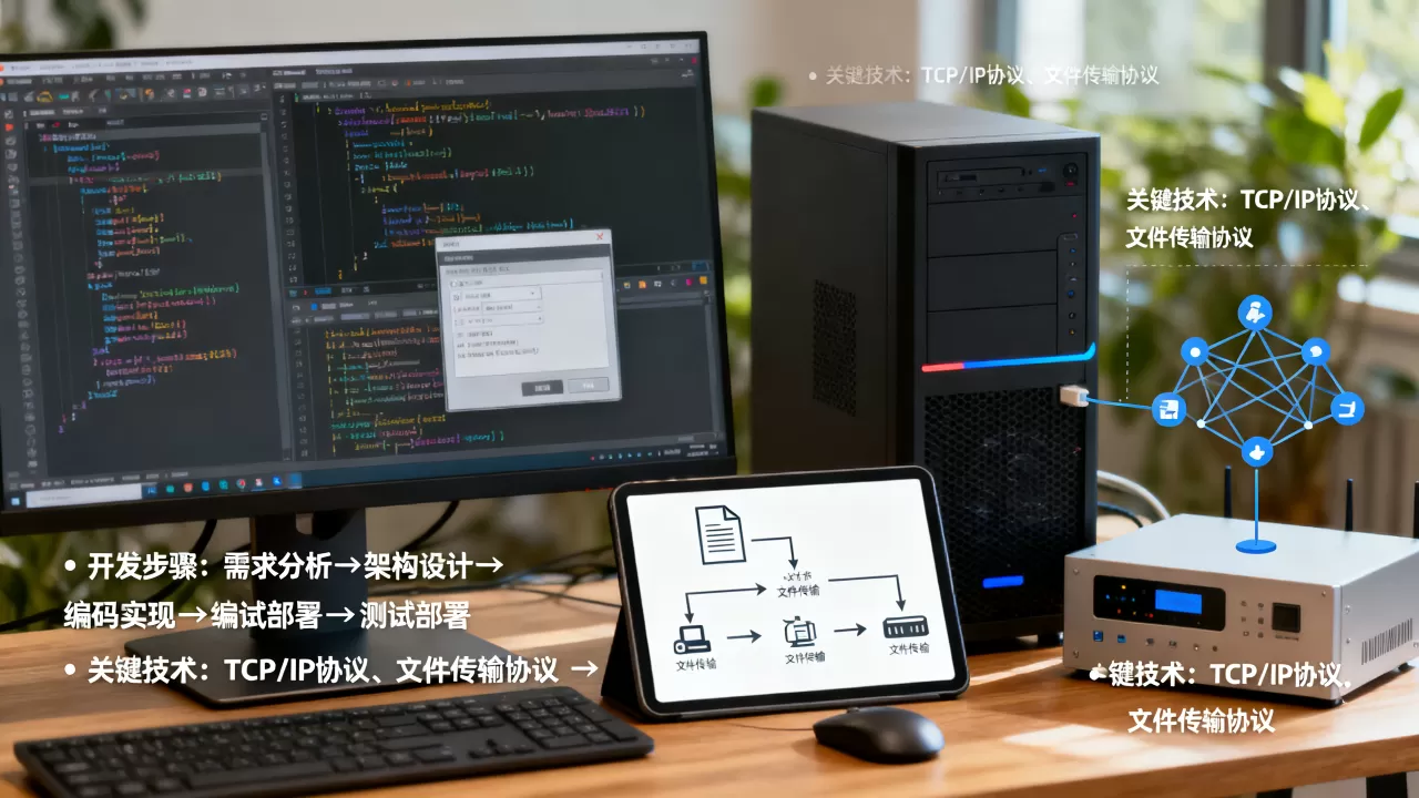 FTP服务器和客户端开发设计如何实现？,开发步骤有哪些？