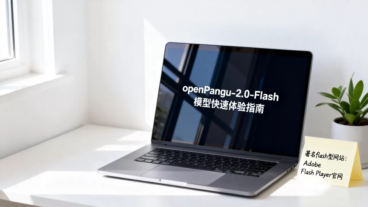 如何快速体验openPangu-2.0-Flash模型，什么是flash型的著名网站？