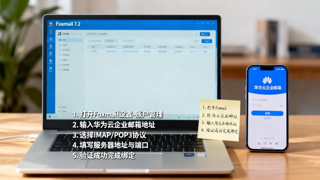 Foxmail 7.2如何绑定华为云企业邮箱？，怎么设置？