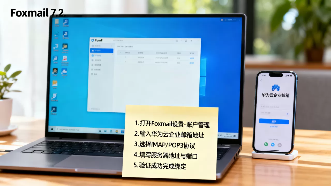 Foxmail 7.2如何绑定华为云企业邮箱？，怎么设置？