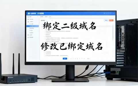IIS如何绑定二级域名？，如何修改已绑定域名