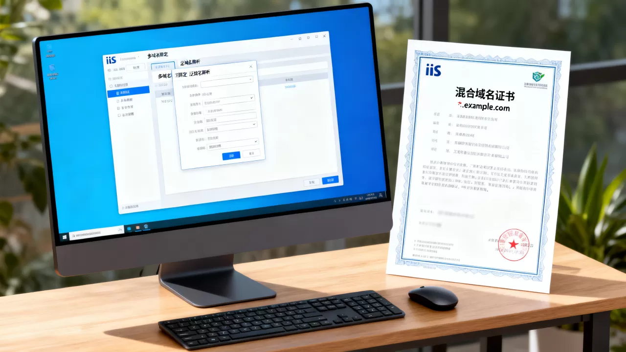 iis 多域名 设置方法_多泛域名和混合域名证书的购买方法