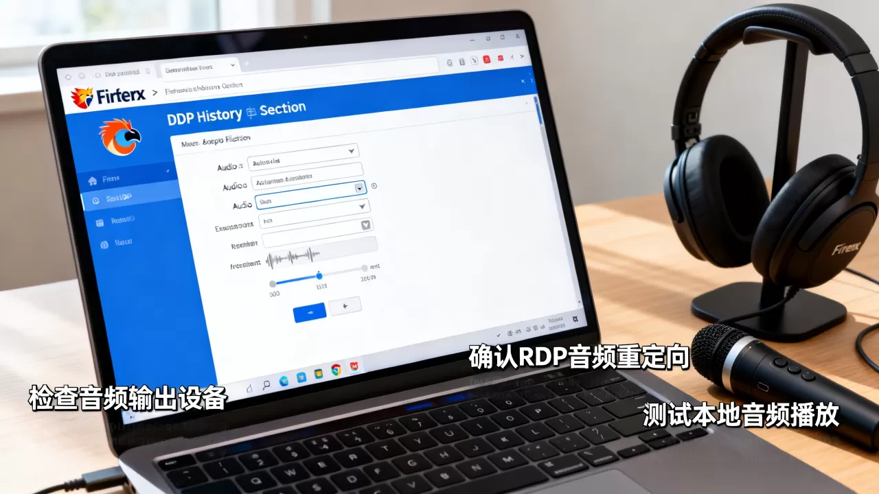Firefox RDP历史会话没有声音怎么办，是什么原因？