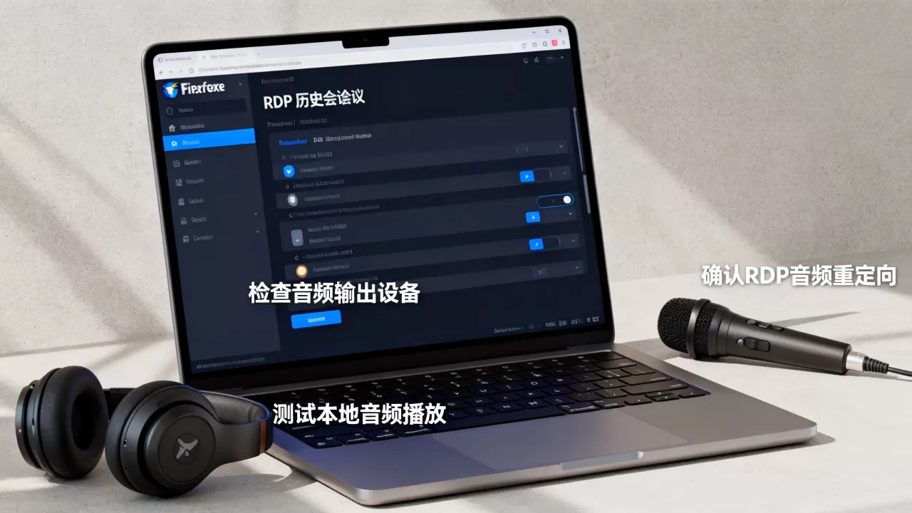 Firefox RDP历史会话没有声音怎么办，是什么原因？