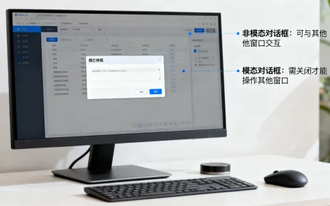 非模态对话框和模态对话框有什么区别，怎么用