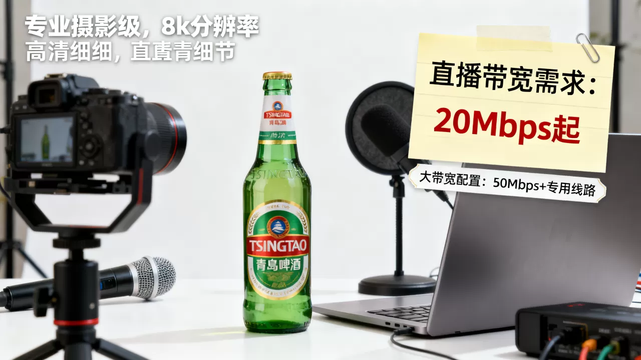 青岛啤酒直播带货需要多大带宽,大带宽配置清单是什么 青岛啤酒直播带货需要多大带宽,大带宽配置清单是什么