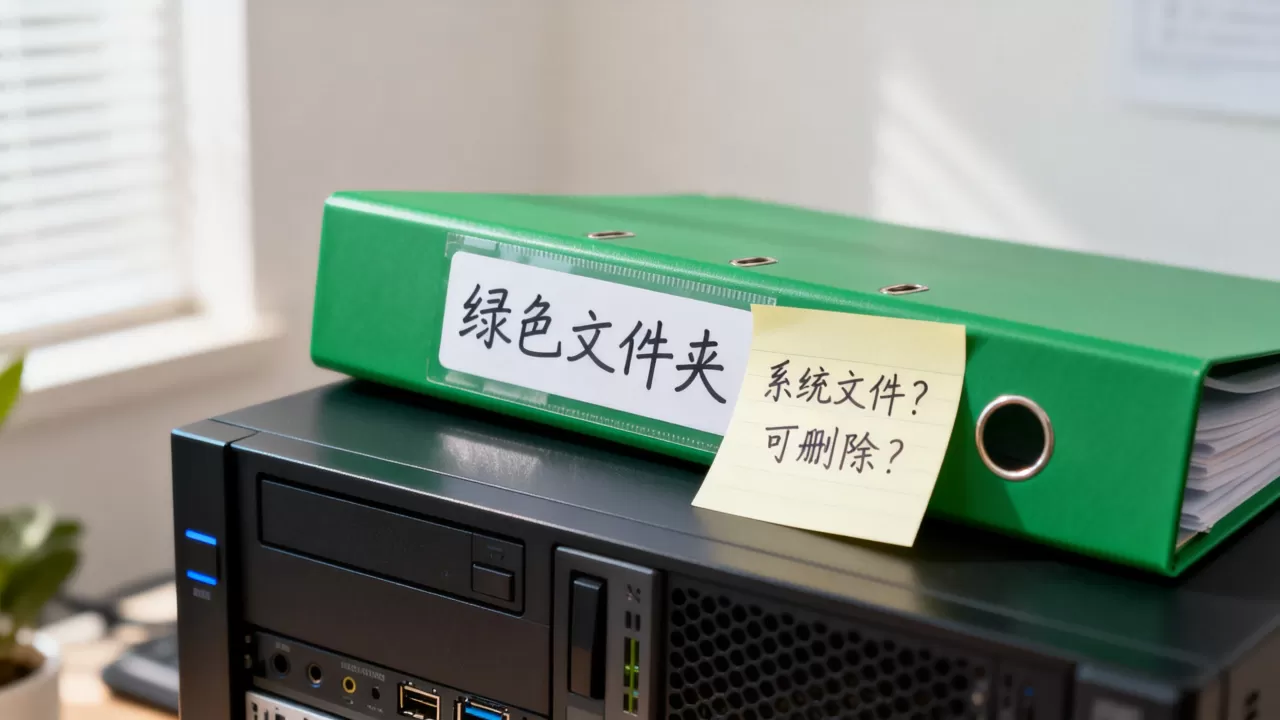 服务器上的绿色文件夹是什么，可以删除吗？