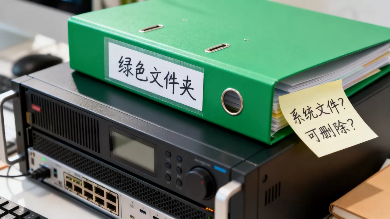 服务器上的绿色文件夹是什么，可以删除吗？