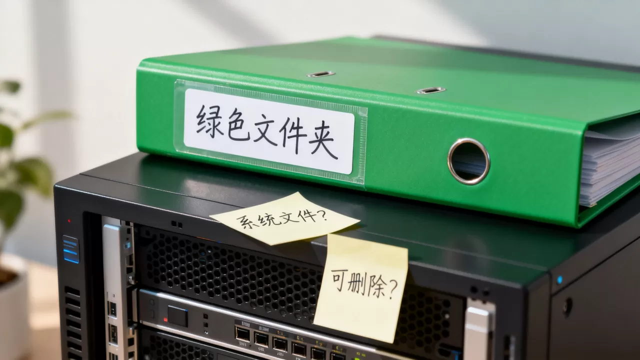 服务器上的绿色文件夹是什么，可以删除吗？