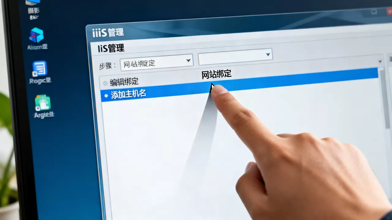 iis服务器的默认网站如何修改绑定域名？，怎么设置？