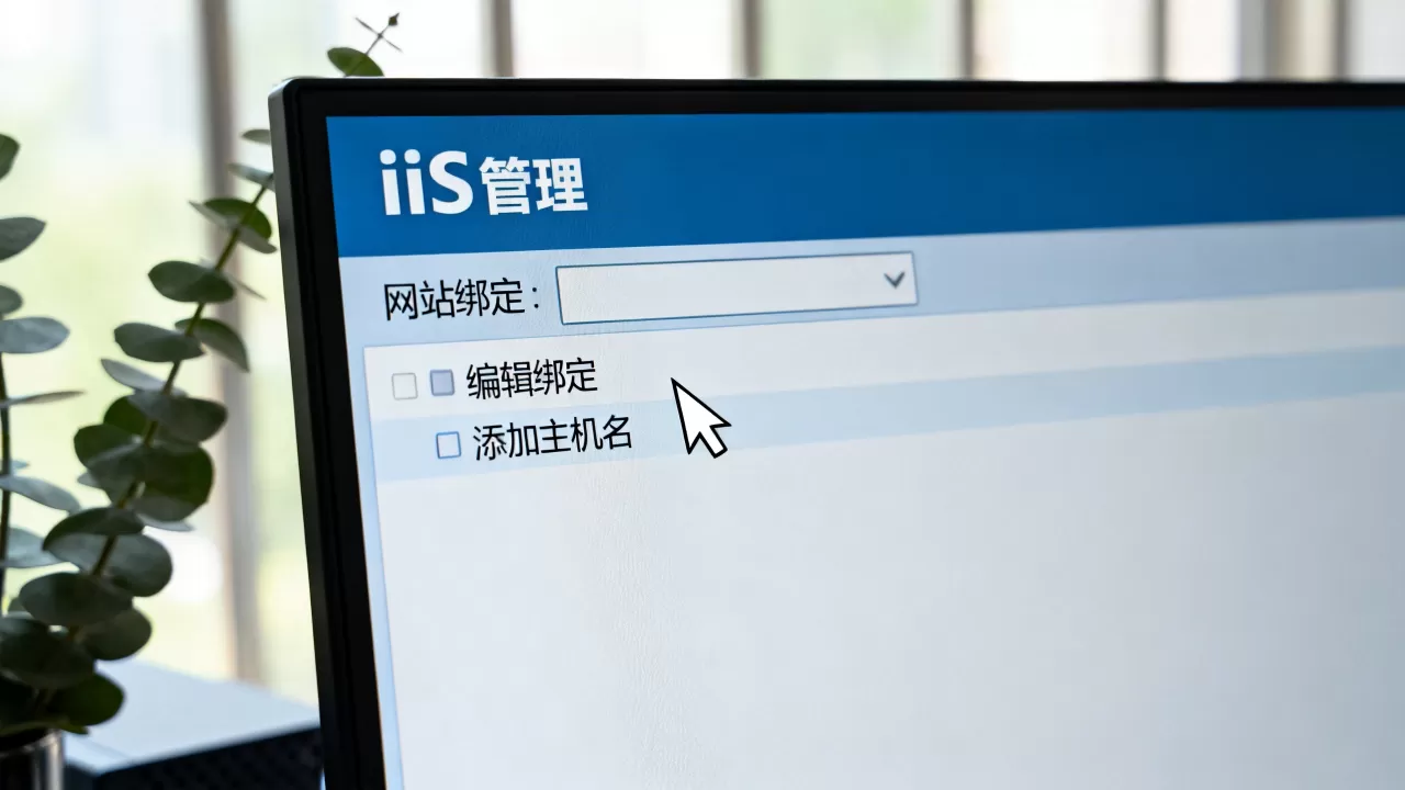 iis服务器的默认网站如何修改绑定域名？，怎么设置？