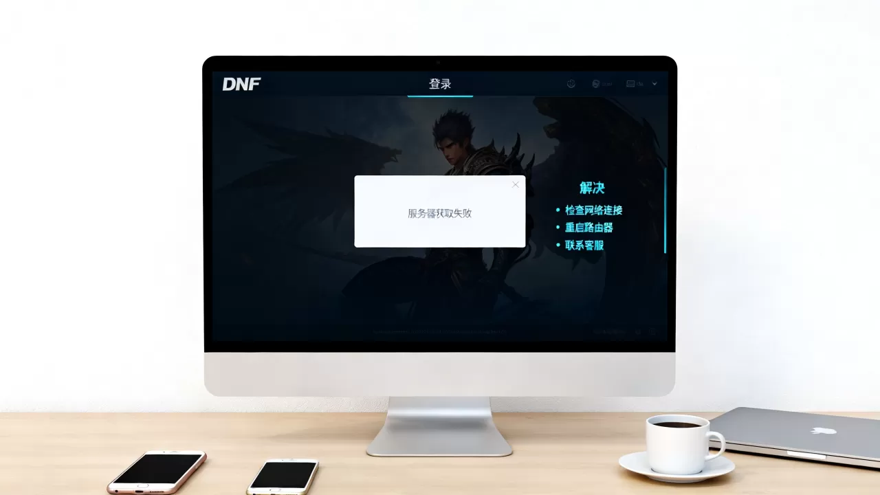 dnf登陆出现服务器获取失败原因是什么，怎么解决