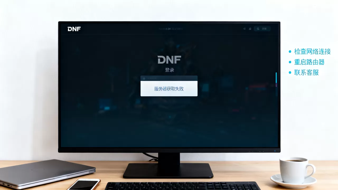 dnf登陆出现服务器获取失败原因是什么，怎么解决