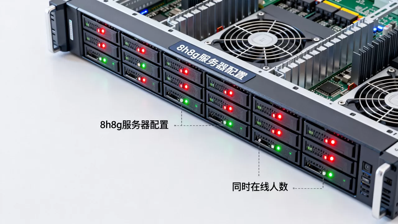 8h8g服务器到底能容纳多少人，多少人同时在线
