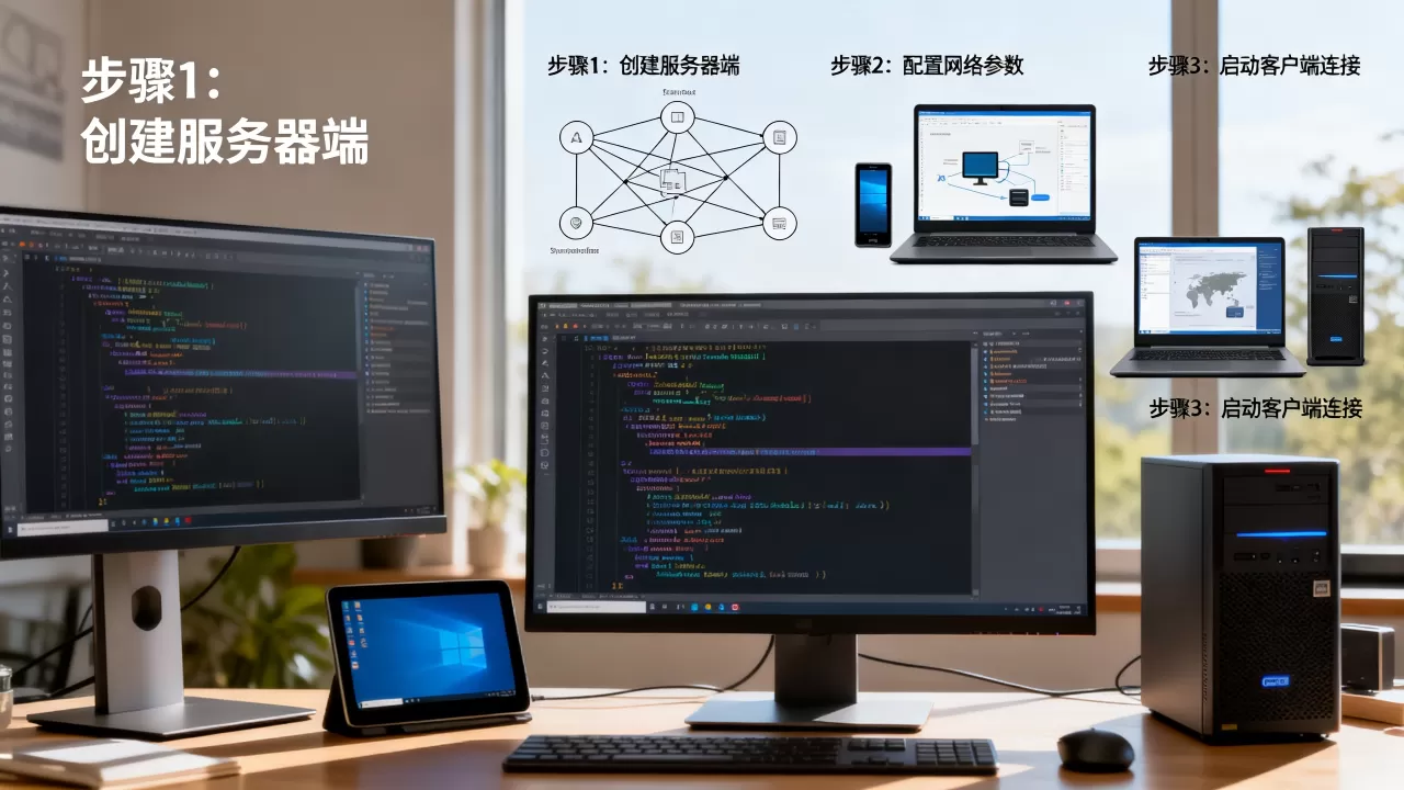 Qt中怎么建立多个客户端和服务器通信，有哪些步骤