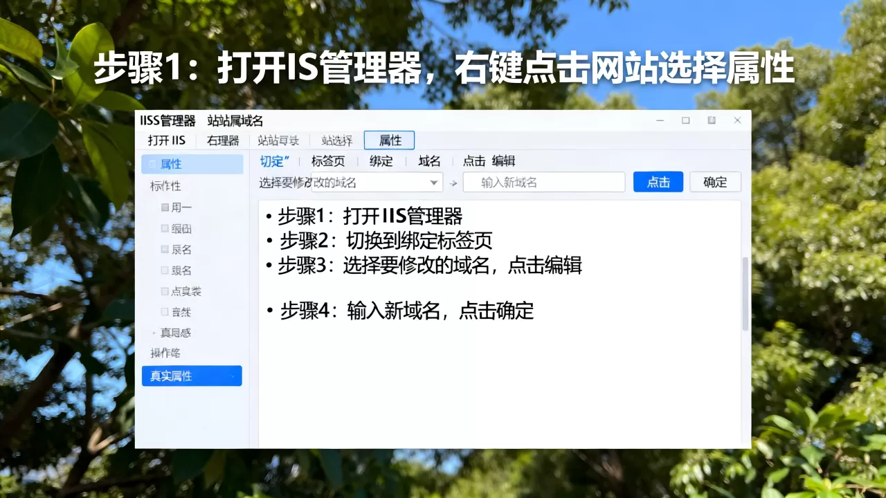IIS网站属性怎么打开,修改绑定域名怎么操作? IIS网站属性怎么打开,修改绑定域名怎么操作?