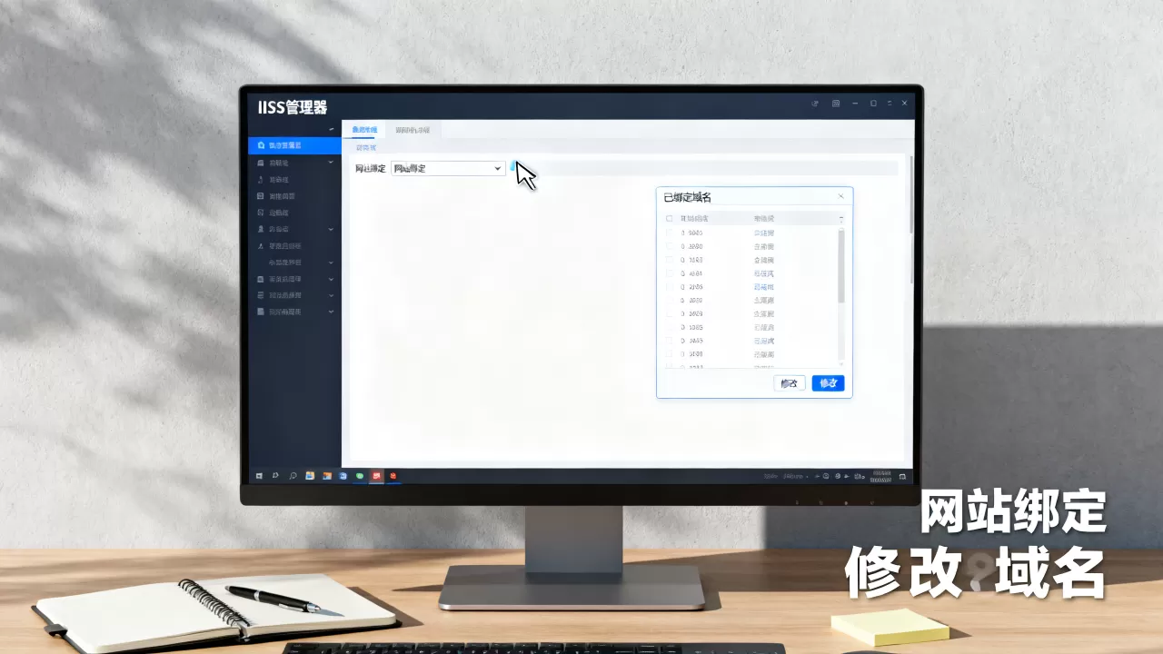 IIS中怎样配置网站绑定，怎么修改已绑定域名？