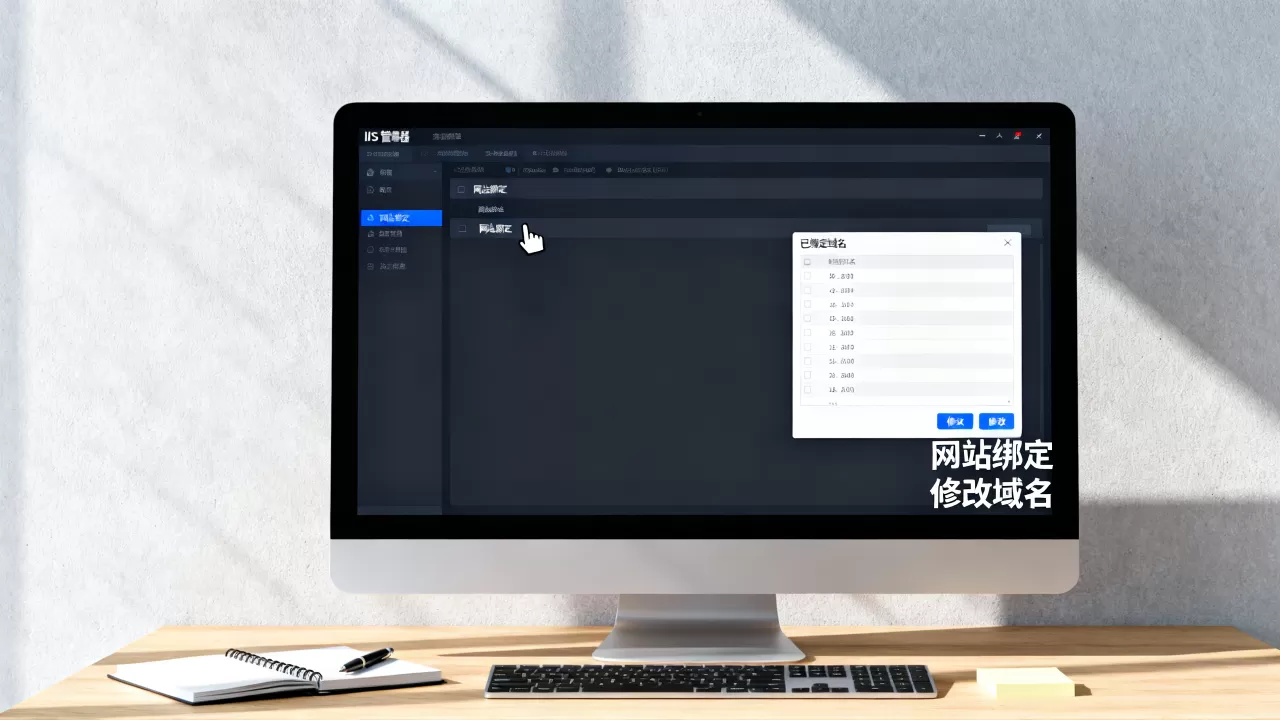 IIS中怎样配置网站绑定，怎么修改已绑定域名？