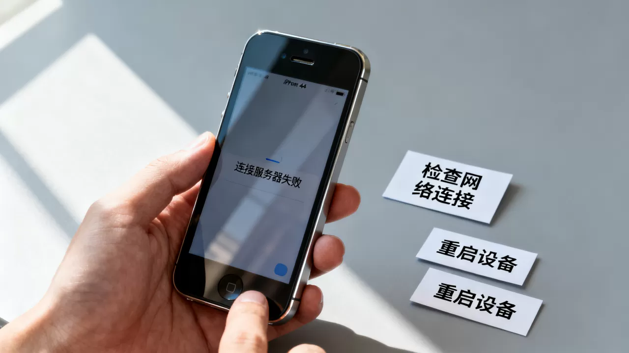 苹果4s显示连接服务器失败怎么办，怎么解决？