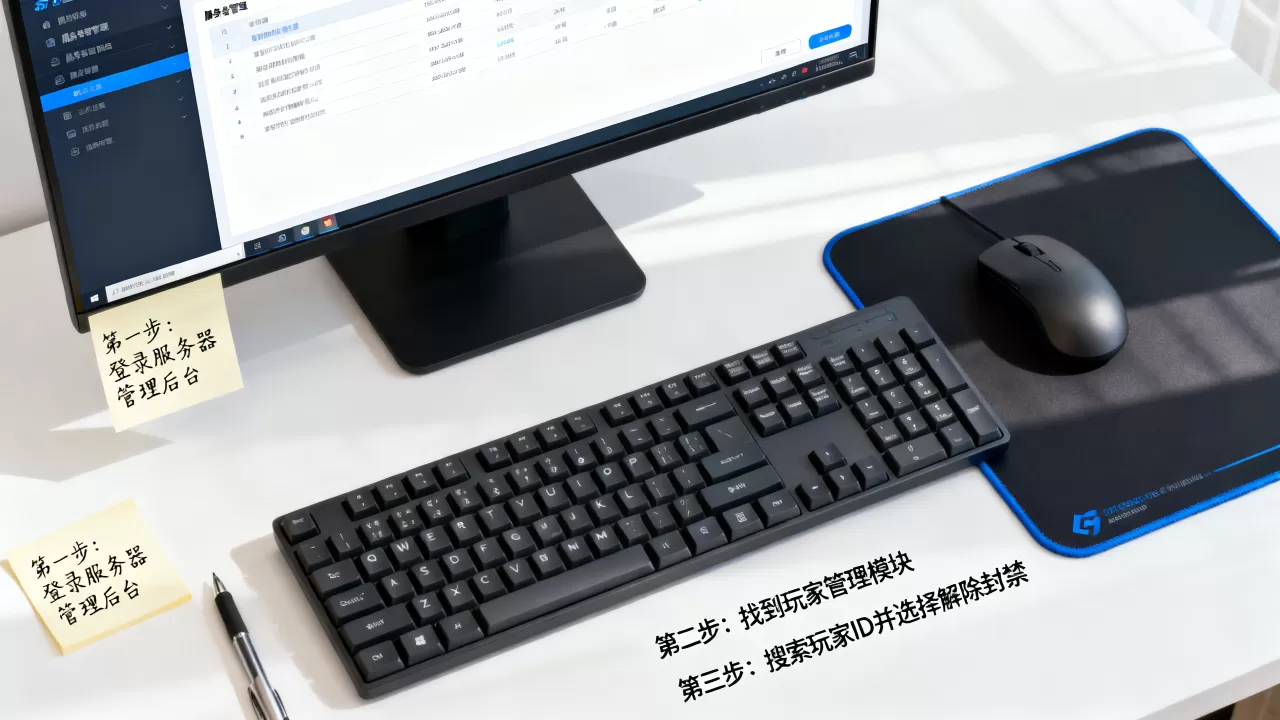 服务器怎么解ban一个玩家，具体步骤是什么？