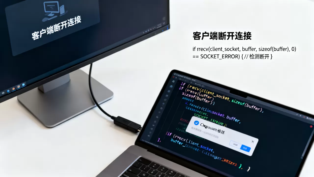 c语言网络通信服务器断开客户端如何检测,原因是什么? c语言网络通信服务器断开客户端如何检测,原因是什么?