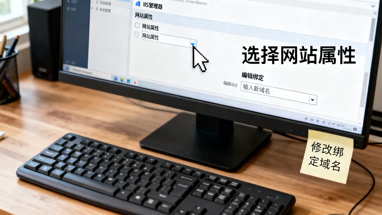 IIS网站属性如何修改已绑定域名,iis绑定域名怎么改