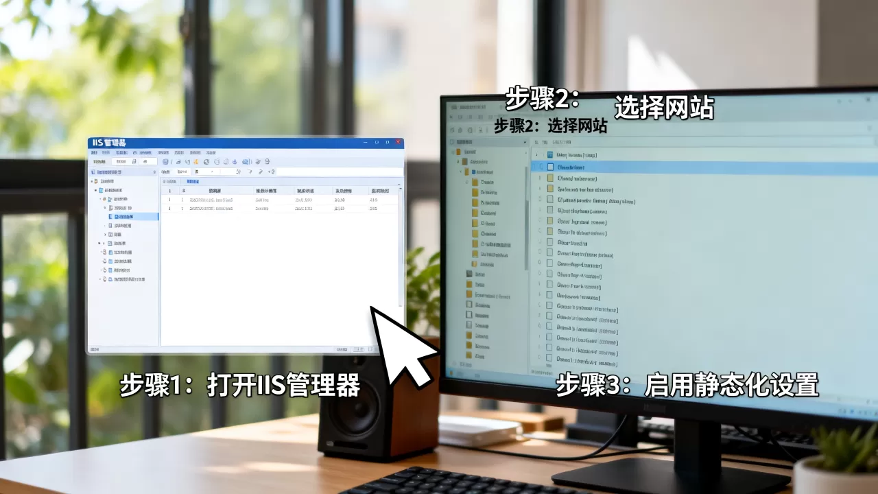 IIS发布html网站怎么启用静态化，操作步骤有哪些？