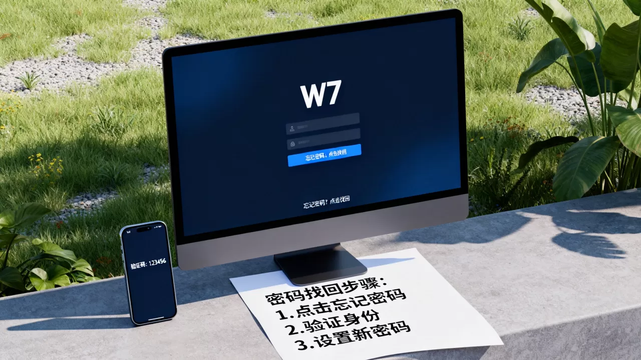 w7登录服务器密码忘了怎么办，如何找回密码？