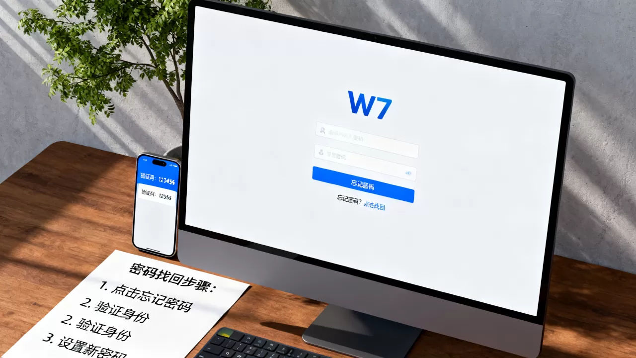 w7登录服务器密码忘了怎么办，如何找回密码？
