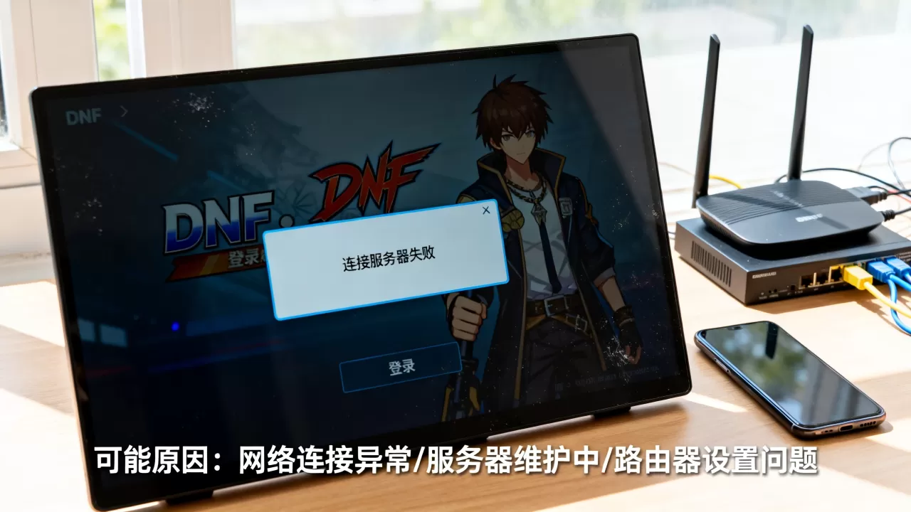 DNF登录游戏连接服务器失败怎么办，是什么原因