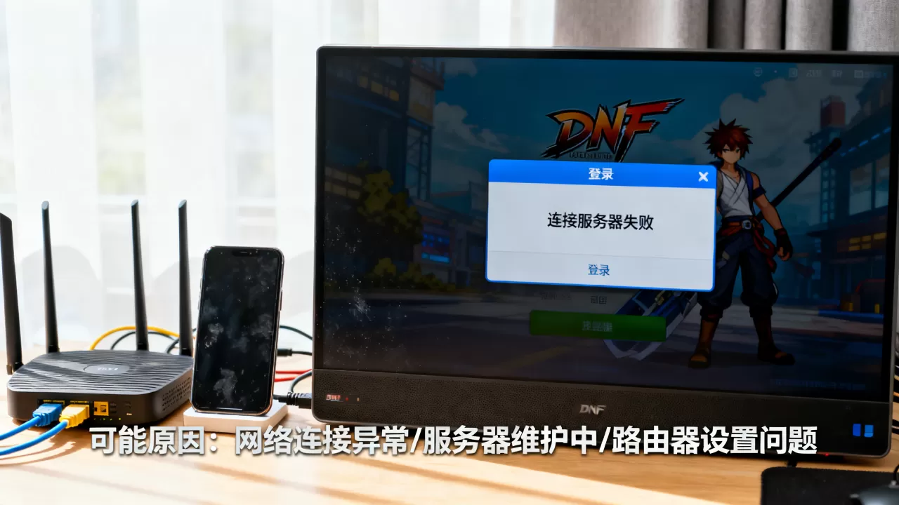 DNF登录游戏连接服务器失败怎么办，是什么原因