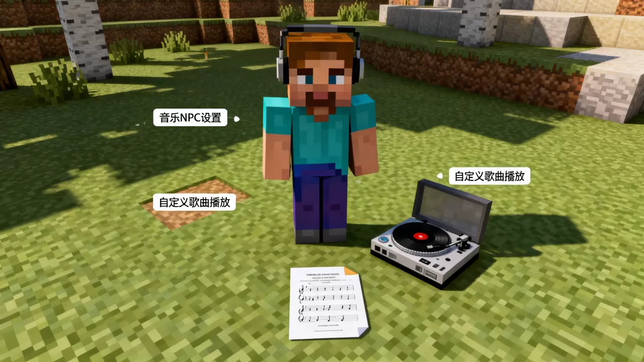 我的世界服务器怎么弄音乐NPC,我的世界怎么放自己的歌? 我的世界服务器怎么弄音乐NPC,我的世界怎么放自己的歌?