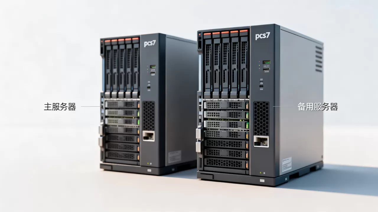 pcs7画面为啥出来两个服务器，怎么解决？