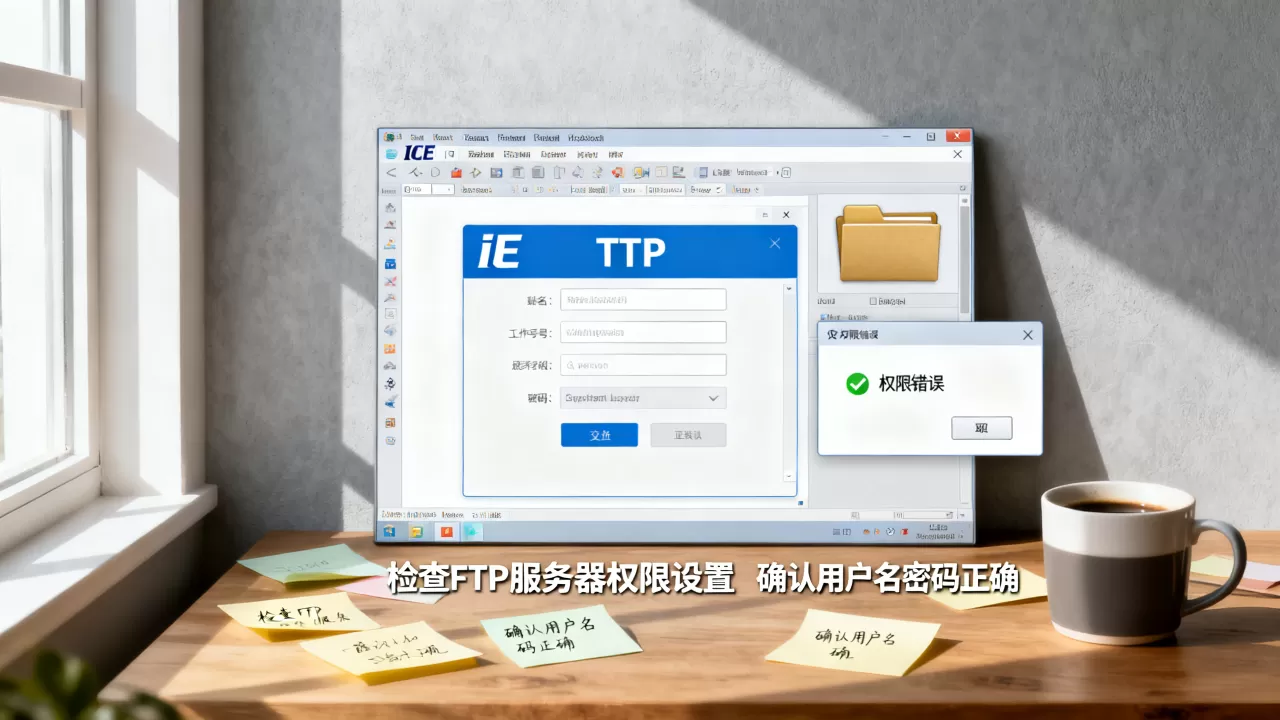 为什么IE登录FTP时打开文件夹提示权限错误，怎么解决