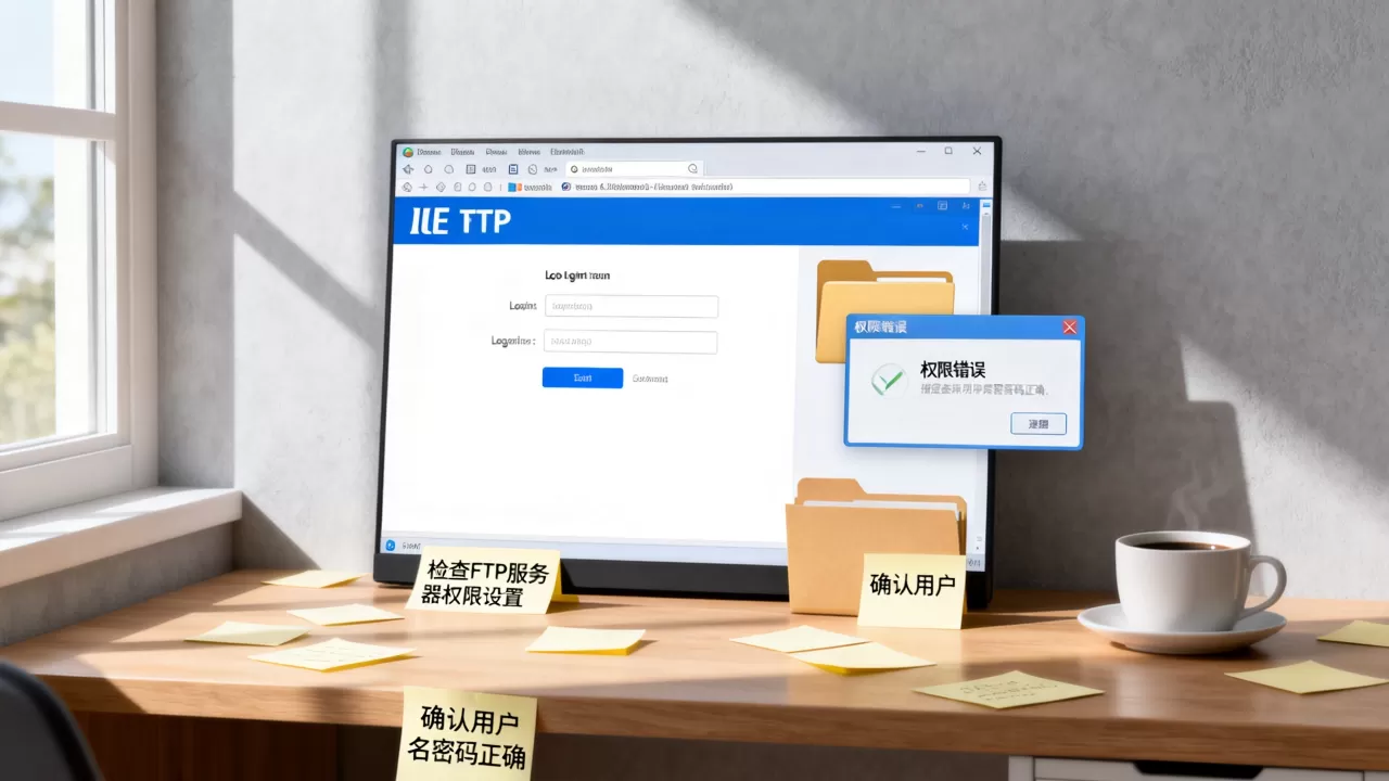 为什么IE登录FTP时打开文件夹提示权限错误，怎么解决