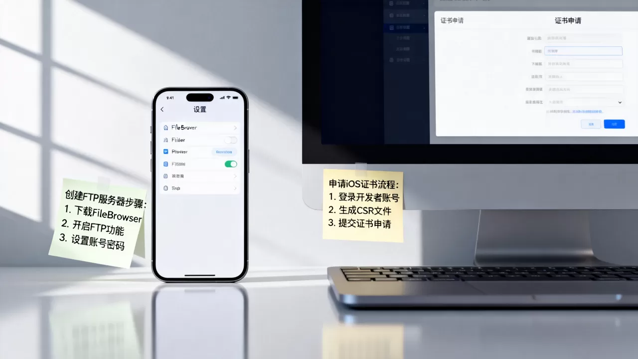 iOS怎么创建FTP服务器？，怎么申请iOS证书