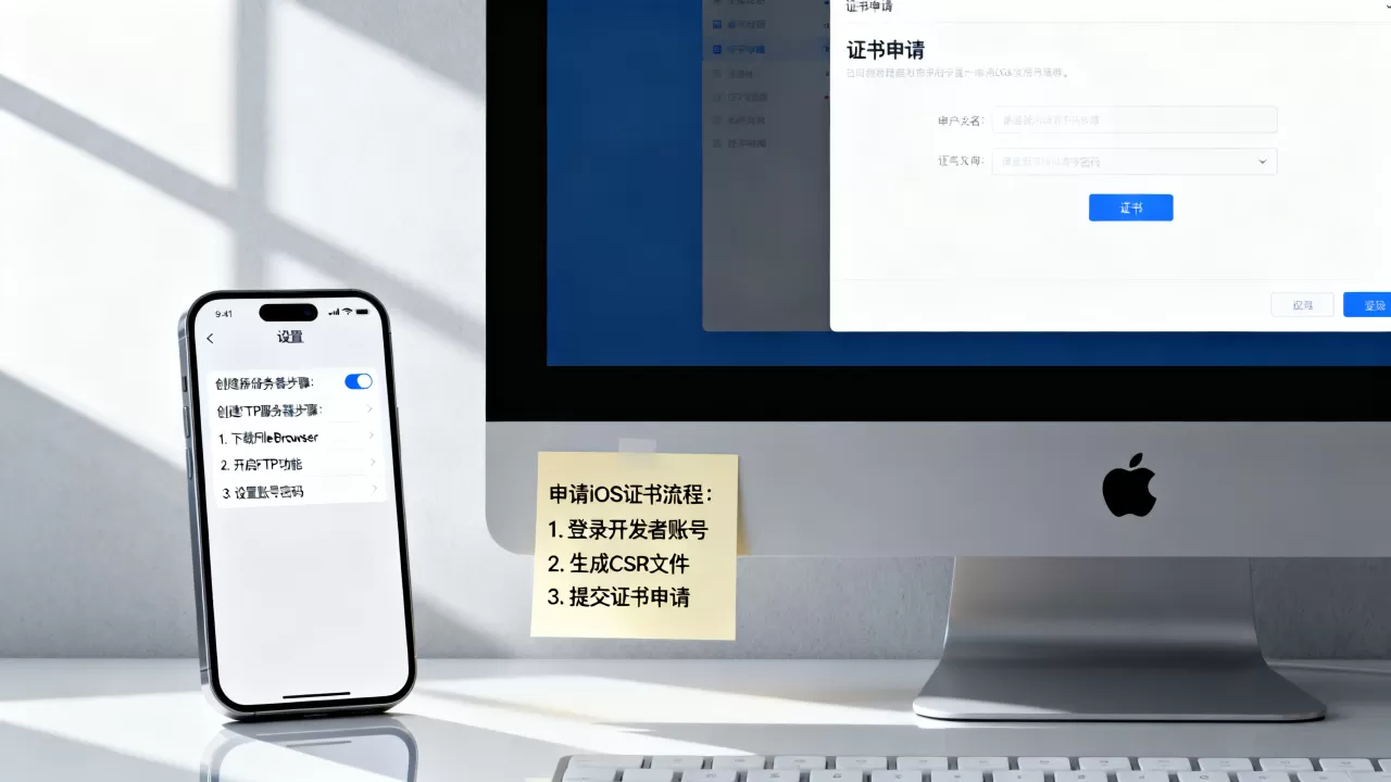 iOS怎么创建FTP服务器？，怎么申请iOS证书