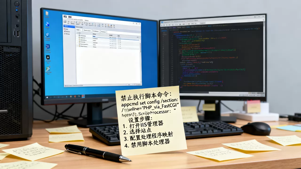 IIS禁止执行脚本的命令有哪些，怎么设置？