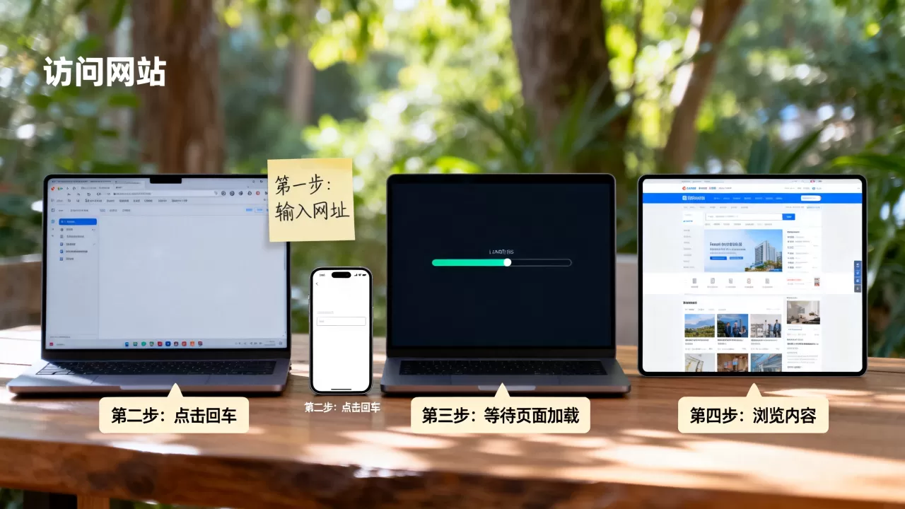 访问一个网站的过程是怎样的？，有哪些步骤？