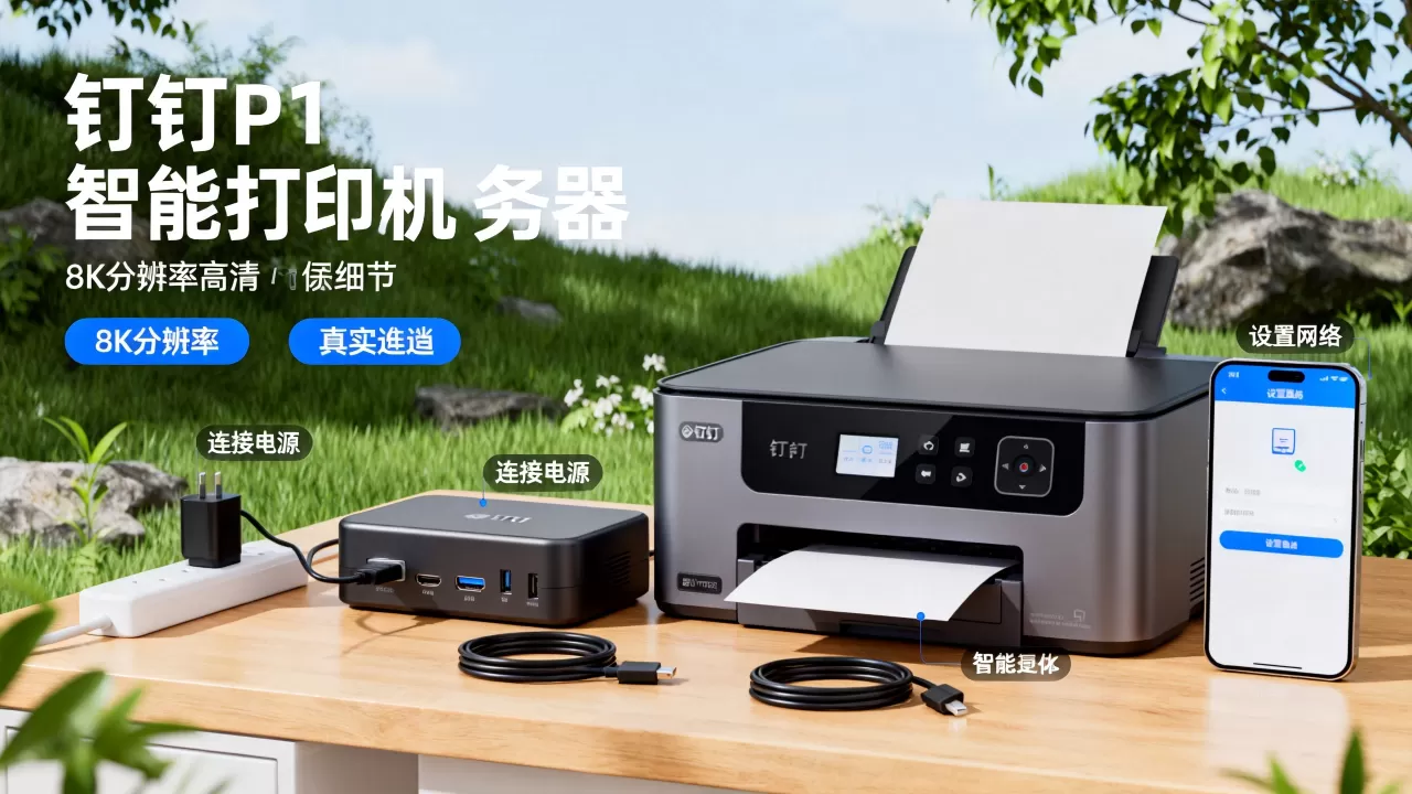 钉钉p1智能打印机服务器怎么用,怎么设置？