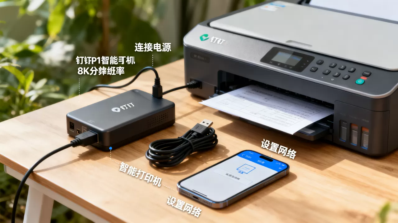 钉钉p1智能打印机服务器怎么用,怎么设置？