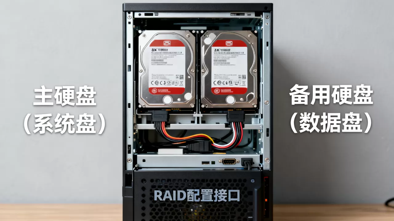 服务器主机为什么有两块硬盘，怎么配置？