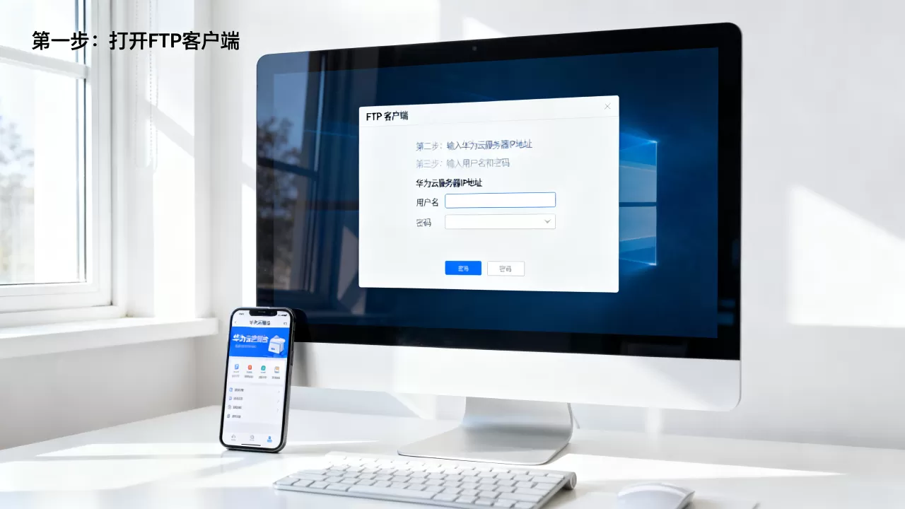 新手如何通过FTP登录华为云服务器？，操作步骤有哪些？