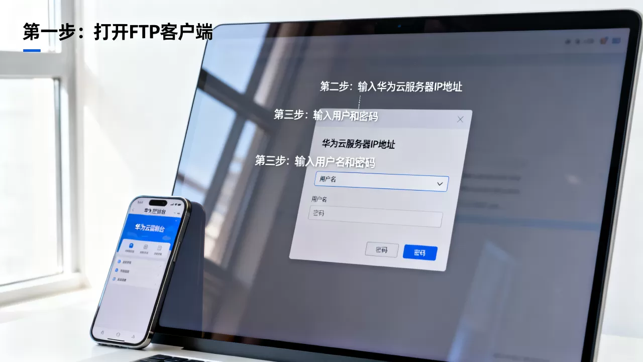 新手如何通过FTP登录华为云服务器?,操作步骤有哪些? 新手如何通过FTP登录华为云服务器?,操作步骤有哪些?